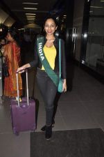Shobhita Dhulipala Miss Earth arrives from Philippines in Mumbai Airport on 9th Dec 2013